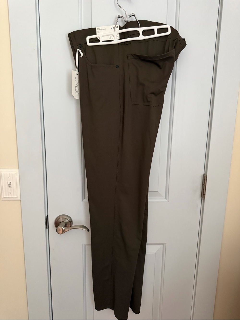 STYLUS Men's Brown Dress Pants - Straight Leg
